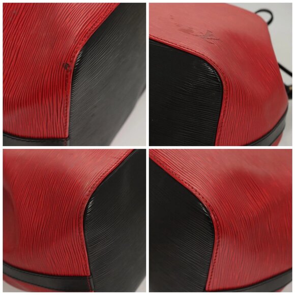 LOUIS VUITTON Epi Petit Noe Shoulder Bag Bicolor Black Red M44017 Auth BA2220 - Picture 14 of 16